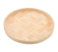 POPETPOP Plateau Rond Bambou Tressé Décor Mural Suspendu Non Peint Plateau Panier Artisanal Polyvalent pour Décoration et Service Léger et Facile à Installer