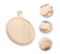 POPETPOP Plateau Rond Bois pour Pizza Plateau Décoratif Polyvalent pour Desserts Naturel pour Maison et Restaurant
