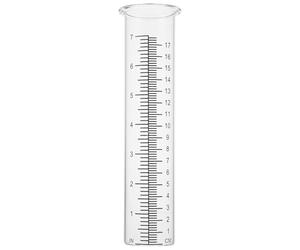 POPETPOP Pluviomètre en Verre Borosilicaté, 2 Pièces, Tube Gradué Portable | Échelle Transparente à Grands Chiffres, Relevé des Précipitations, pour Cours de Sciences et Statistiques Météo