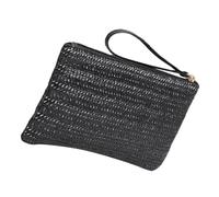 POPETPOP Pochette Noire en Polyester pour Femme, Légère et Facile à Transporter, Style Minimaliste et Délicat, pour Marcher ou Travailler