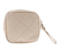 POPETPOP Pochette Simple et Généreuse de Rangement pour Serviettes Hygiéniques en Pu Portable et Élégante, Protection Vie Privée Petite Taille Beige pour Voyage