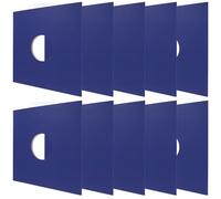 POPETPOP Pochettes Extérieures pour Disques Vinyle 12 Pouces en Papier Kraft Bleu, Protection Résistante et Difficile à Déchirer, Lot de 10 pour Garder Vos Vinyles en Sécurité