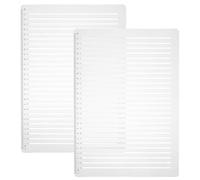 POPETPOP Pochoirs de Lettrage 2 Pcs Règle Plastique 10 CM Espacement 27 Cases Modèle de Dessin Lignes Droites pour Calligraphie Journaling et Scrapbooking Créatif