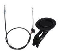 POPETPOP Poignée de Traction en Alliage de Zinc Noir 9x7,5 Cm avec Câble pour Fauteuil Inclinable Pièce de Rechange Mécanique, Câble de Commande Solide pour Canapé Relax