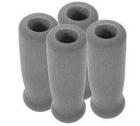 POPETPOP Poignées Antidérapantes pour Cannes et Béquilles, Lot de 4 Pièces en Mousse Grise, Installation Facile pour Personnes Âgées et Aides la Marche