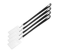 POPETPOP Porte-badges Étanches Taille Standard Cordon, Étui Rigide Transparent Pour Cartes D'identité, Lot De 4, Usage Professionnel Et Scolaire