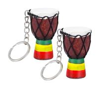POPETPOP Porte-clés et Alliage de Zinc Décoratif en Bois 2pcs Tambour Africain Réutilisable et Décoration de Clés Originale pour Garçon et Filles Cadeau