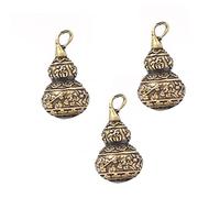 POPETPOP Porte-clés Gourde En Laiton Suspendue 3 Pièces, Décoration Calebasse Rétro, Pendentif Diy Utilitaire Pour Paquet à Dos, Présent Feng Shui Élégant, Usage Quotidien Et Voiture