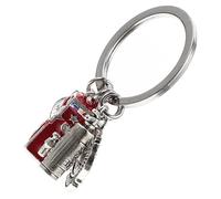 POPETPOP Porte-Clés Pompier en Métal Camion de Pompiers 3D Pendentif Décoratif Breloque Délicate pour Clés et Paquet Accessoire Unisexe