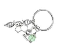 POPETPOP Porte-clés Texture Robuste et Solide en Alliage Argenté Microscope Créatif Accessoire pour Étudiants et Enseignants Lors Remise des Diplômes