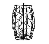 POPETPOP Porte-dosettes de Café Rotatif en Fer Noir, Présentoir Compact | Usage Bureau et Café, Structure Robuste et Légère, Base Discrète, Rangement Pratique pour Capsules