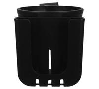 POPETPOP Porte-gobelet en Pp Noir pour Poussette Bébé avec Support Téléphone Double Fente, Résistant Vieillissement, pour Jogging et Parcs
