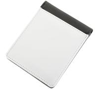 POPETPOP Porte-Monnaie à Transfert Thermique DIY en Cuir PU Blanc Petit Portefeuille Mince pour Femme Paquet à Main Vierge pour Cartes et Argenté Accessoire Pratique pour Usage