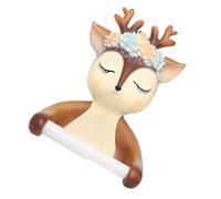 POPETPOP Porte-Rouleau de Papier Toilette Créatif en PVC sans Perçage Motif Petit Cerf Support Mural Compact pour Salle de Bain Rangement Pratique et Décoration Originale