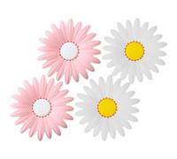 POPETPOP Porte-savonnette à Drainage Automatique pour et en Silicone Forme Fleur Lot de 4 Pièces, Support de Rangement Moderne et Créatif Salle de Bain Toilette