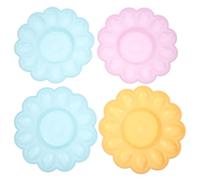 POPETPOP Porte-œuf Plastique Lot de 4, Plateau de Service aux Œufs 24 X 3 Cm Adapté pour Table et Réfrigérateur Couleur Aléatoire