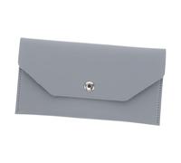 POPETPOP Portefeuille Enveloppe à Argenté en Cuir PU Léger Multifonctionnel, Porte-Cartes Compact pour Femme, Usage Quotidien et Voyage, Coloris Bleu Ciel, Format Long pour Billets
