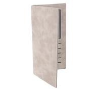 POPETPOP Portefeuille Fin pour Homme Long à Multiples Cartes en PU | Format Compact, 2 Compartiments Latéraux Longs et Compartiment à Soufflet, Usage Business et Voyage