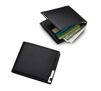 POPETPOP Portefeuille Homme Cuir PU avec Compartiments Fer Porte-Billets avec Rangements pour Cartes Billets Et Photos