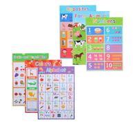 POPETPOP Poster Éducatif pour Garçon et Filles Alphabet Français et Chiffres, Format Mural pour Chambre ou Salle de Classe, Matériel Pédagogique pour Apprentissage Précoce