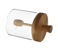 POPETPOP Pot à Miel Verre avec Cuillère et Couvercle Récipient Hermétique pour Stockage et Distribution de Miel Confiture et Sirop Cuisine