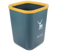 POPETPOP Poubelle Ménagère Rectangulaire en Plastique 10l sans Couvercle Vert Foncé, Poubelle du Salon Compacte et Pratique pour Déchets Cuisine et Tri des Ordures, Conteneur à Ordures