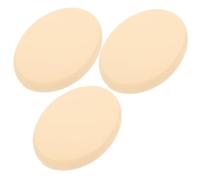 POPETPOP Poudre Spéciale Cosmétique Ovale Beige en Polyuréthane Hydrophile, 3pcs Houppettes Souples pour Économiser le Maquillage, Accessoires Visage