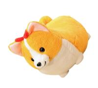 POPETPOP Poupée de Dessin Animé Fille Peluche Corgi Orange en Coton PP Doux pour Décoration Maison et Améliorer la Qualité du Sommeil
