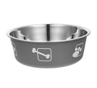 POPETPOP pour Chien Acier Inoxydable XL Capacité Antidérapante avec Silicone Bol Alimentaire pour Animaux de Compagnie Bol Imprimé Sûr et Stable