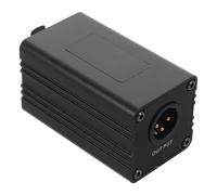POPETPOP Préamplificateur Microphone Dynamique Filaire 48v avec Alimentation Phantom, Contrôle de Gain Simple, Design Intégré Portable en Métal et Plastique pour Karaoké à Domicile