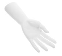 POPETPOP Présentoir à Bijoux de Main Droite en Plastique Blanc Effet Réaliste et Design sans Couture pour Bracelets et Colliers