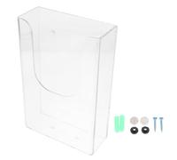 POPETPOP Présentoir à Dossiers Mural Transparent en Plastique, 1 Étagère A6 Simple Couche, Organisateur de Documents pour Bureau, Boîte de Rangement Murale pour Dossiers, Support de
