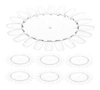 POPETPOP Présentoir à Faux Ongles Transparent Lot de 10 Nuanciers Ronds en Plastique 20 Couleurs Pratique pour Vernis à Ongles pour Salons de Nail Art et Manucure