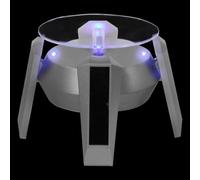 POPETPOP Présentoir Rotatif Solaire 1,2 M Lumières LED pour Shampooing et Objets de Collection Support Moderne et Silencieux