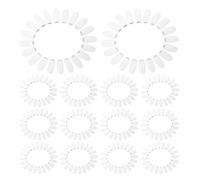 POPETPOP Présentoir Transparent pour Nail Art Ovale 20 Échantillons Roue D’Échantillons de Vernis à Ongles en Plastique Solide Plateau Compact pour Salons de Beauté Formations et
