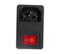 POPETPOP Prise Électrique à 3 Broches 10a 250v Avec Éclairage Et Fusible Intégré, Boîtier Polyamide Isolant, Interrupteur D’alimentation Pour Usage Industriel Et Domestique, 1 Unité