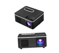 POPETPOP Projecteur LED Lumineux Portable Lecteur Multimédia Domestique avec Prise UE