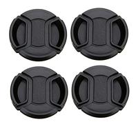 POPETPOP Protection D'objectif pour Appareil Photo 55mm 4 Pièces en Plastique Noir Joint Étanche Résistant aux Chocs pour Photographes