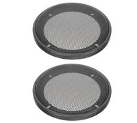POPETPOP Protection pour Haut-Parleur et Cache-Haut-Parleur en Maille Métallique Noire 5 Pouces, Lot de 2, Accessoire Audio pour Caisson de Basses Voiture Compatible 4-6 Pouces,