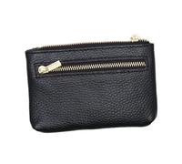 POPETPOP PU Noir Porte-Monnaie à Fermeture Éclair pour Femmes et Filles