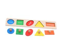 POPETPOP Puzzle Bois Éducatif pour Tout Petits Formes Géométriques Colorées Montessori Apprentissage Précoce Développement Motricité Fine et Reconnaissance des Couleurs