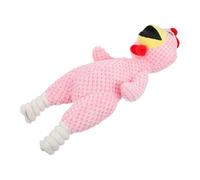 POPETPOP Qui Couine pour Chien Poussin à Voix de Chien à Mâcher Peluche Rose Léger et Portable Jardin et Camping