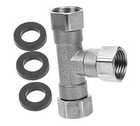 POPETPOP Raccord Acier Inoxydable à Voies avec Joint Étanche Répartiteur De Robinet pour Lavante Vanne De Dérivation Eau pour Machine à Laver Et Jardin