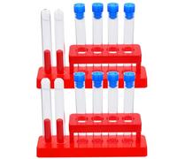 POPETPOP Rack de Stockage pour Tubes à Essai avec Support en Plastique et Bouchons, Rangement Pratique et Classification pour Laboratoire et Stockage de Liquides Couleur Couleur Aléatoire