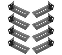 POPETPOP Rails pour Supports en Alliage Noir L de L, 8 Pièces, Stabilité et Support Solide pour Tiroirs Clavier sous Bureau