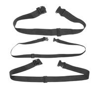 POPETPOP Rallonge de Couverture en Nylon 3pcs pour Paquet Banane Réglable Boucle Sangle Extensible pour Paquet de Voyage à Main Noir