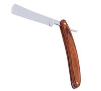 POPETPOP Rasoir Coupe-choux Classique Acier avec Manche Bois Lame Droite Pliable Professionnel pour Hommes et Barbiers