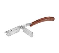 POPETPOP Rasoir Droit Bois Effet Vintage Manche Ergonomique Antidérapant pour Hommes Outil Professionnel de Barbier Lame Non Incluse Style Aléatoire