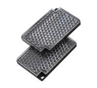 POPETPOP Réflecteur en Abs et Acrylique pour Capteurs Photoélectriques 2pcs Haute Résistance aux Intempéries, Grand Réseau Rétroréfléchissant pour Panneaux Routiers et Signalisation