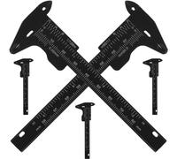 POPETPOP Règle à Sourcils en Plastique 80 MM Pied à Coulisse Portable 5 Pièces Outil de Mesure des Sourcils à Double Échelle Accessoire Précis pour Maquillage et Tatouage Professionnel